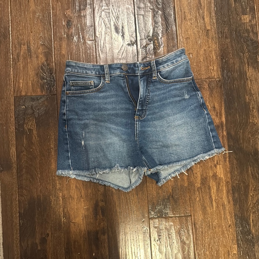 LC Lauren Conrad Blue Jean Shorts Distressed Cut-Off Style